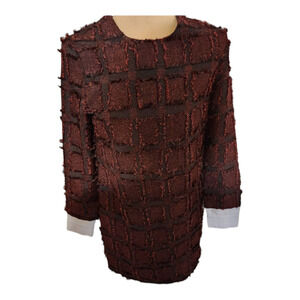 English Factory plaid red patchwork dress size small